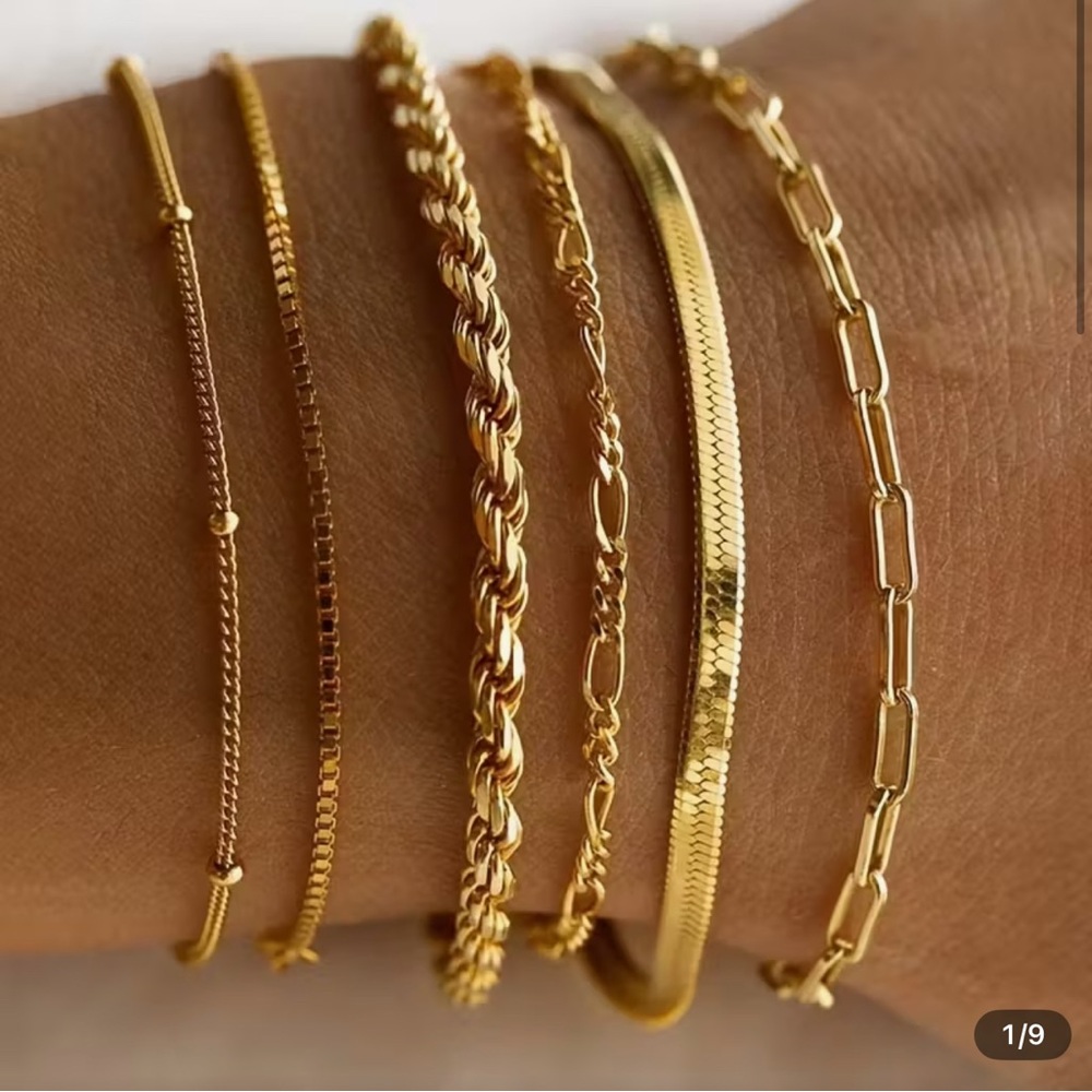 Elegant Gold Tone Bracelet Bundle